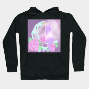 Drippy Moon Cat Tattoo Design (Pastel version) Hoodie